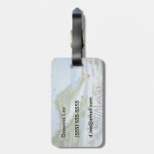 Étiquette À Bagage Aquarelle de plage (Dos Vertical)