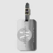 Étiquette À Bagage Aquarelle d'encre noire professionnelle (Devant Vertical)