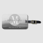 Étiquette À Bagage Aquarelle d'encre noire professionnelle (Devant Horizontal)