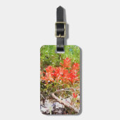 Étiquette À Bagage Aquarelle du Fleur sauvage de peinture indienne (Devant Vertical)