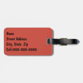 Étiquette À Bagage Aquarelle du Fleur sauvage de peinture indienne (Dos horizontal)