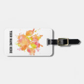 Étiquette À Bagage Aquarelle Empreinte de patte de chien (Devant horizontal)