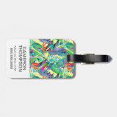 Étiquette À Bagage Aquarelle faite sur commande Humminbirds de photo (Dos horizontal)