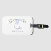 Étiquette À Bagage Aquarelle Floral Bridesmaid Proposition Cadeau (Devant Horizontal)