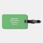 Étiquette À Bagage Aquarelle Grenouille de chat dans la pluie (Dos horizontal)