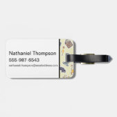 Étiquette À Bagage Aquarelle Harry Potter Icons (Dos horizontal)