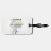 Étiquette À Bagage Aquarelle Jaguar (Dos horizontal)