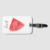 Étiquette À Bagage Aquarelle Juicy Watermelon Wedge (Devant Horizontal)