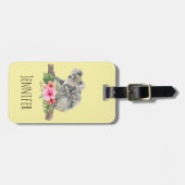 Étiquette À Bagage Aquarelle Koala Oears mignonne maman & bébé (Devant horizontal)