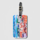 Étiquette À Bagage Aquarelle Kotor Montenegro (Devant Vertical)