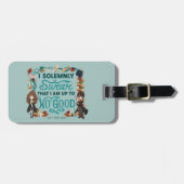 Étiquette À Bagage Aquarelle magique "Je jure solennellement"