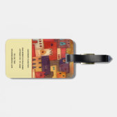 Étiquette À Bagage Aquarelle Maroc (Dos horizontal)