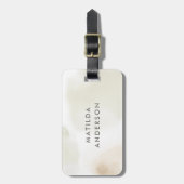 Étiquette À Bagage Aquarelle minimum abstrait naturel élégant simple (Devant Vertical)