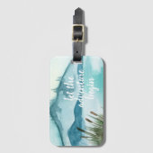 Étiquette À Bagage Aquarelle moderne Nature Commençons l'aventure (Devant Vertical)