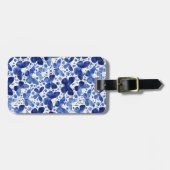 Étiquette À Bagage Aquarelle papillon bleu personnalisé (Devant horizontal)