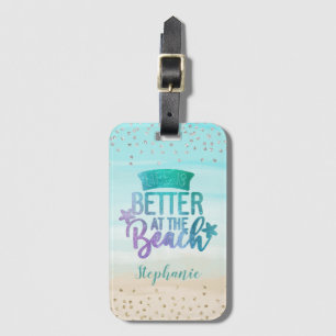 Étiquette À Bagage Aquarelle Parties scintillant La vie est meilleure