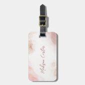 Étiquette À Bagage Aquarelle Pastel Liquid Encre d'alcool (Devant Vertical)