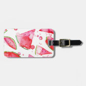 Étiquette À Bagage Aquarelle pastèque 1 (Devant horizontal)