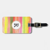 Étiquette À Bagage aquarelle peinte à la main (Devant horizontal)