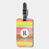 Étiquette À Bagage aquarelle peinte à la main (Devant Vertical)