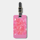 Étiquette À Bagage Aquarelle romantique Coeurs et flèches roses Motif (Devant Vertical)