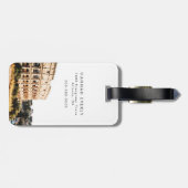 Étiquette À Bagage Aquarelle Rome Voyage Destination Bagage Balise (Dos horizontal)