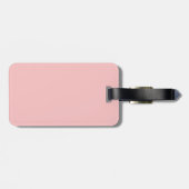 Étiquette À Bagage Aquarelle rose (Dos horizontal)
