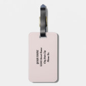 Étiquette À Bagage Aquarelle rose de prés fleuris (Dos Vertical)