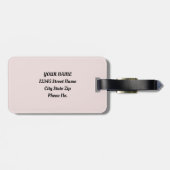 Étiquette À Bagage Aquarelle rose de prés fleuris (Dos horizontal)