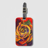 Étiquette À Bagage Aquarelle Rose d'or (Devant Vertical)