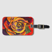 Étiquette À Bagage Aquarelle Rose d'or (Devant Horizontal)