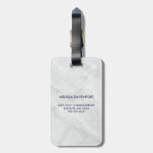 Étiquette À Bagage Aquarelle rose moderne Bouquet floral Monogramme (Dos Vertical)