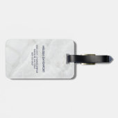 Étiquette À Bagage Aquarelle rose moderne Bouquet floral Monogramme (Dos horizontal)