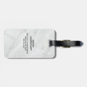 Étiquette À Bagage Aquarelle rose moderne Bouquet floral Monogramme (Dos horizontal)