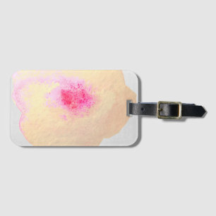 Étiquette À Bagage Aquarelle rose or Floral