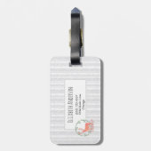 Étiquette À Bagage Aquarelle Russe Reindeer Boho Monogramme personnal (Dos Vertical)