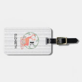 Étiquette À Bagage Aquarelle Rustique Reindeer Boho Personnalisée (Devant horizontal)