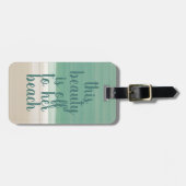 Étiquette À Bagage Aquarelle Tropical Turquoise Beach Bagage balise (Devant horizontal)