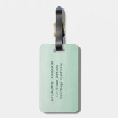 Étiquette À Bagage Aquarelle Vert mer Cute Safari Jungle Animaux (Dos Vertical)