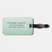 Étiquette À Bagage Aquarelle Vert mer Cute Safari Jungle Animaux (Dos horizontal)