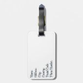 Étiquette À Bagage Aquarelle Voyageons dans le monde (Dos Vertical)