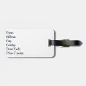 Étiquette À Bagage Aquarelle Voyageons dans le monde (Dos horizontal)