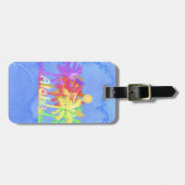 Étiquette À Bagage Aquarelles de palmier de Hawaiin Aloha (Devant horizontal)