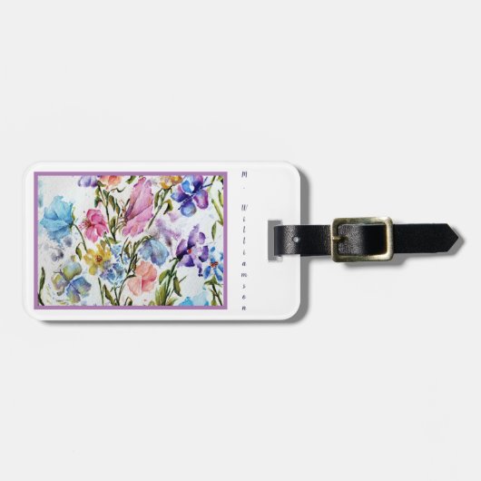 Étiquette À Bagage Aquarelles Whimsical (Devant horizontal)