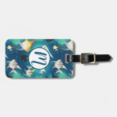 Étiquette À Bagage Aquarium Motif (Devant horizontal)