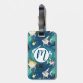Étiquette À Bagage Aquarium Motif (Dos Vertical)