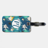Étiquette À Bagage Aquarium Motif (Dos horizontal)