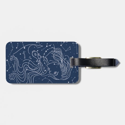Étiquette À Bagage Aquarius (Dos horizontal)