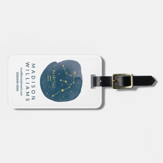 Étiquette À Bagage Aquarius (Devant horizontal)