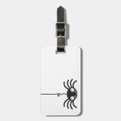 Étiquette À Bagage araignée accrochante mignonne avec de petits yeux (Devant Vertical)